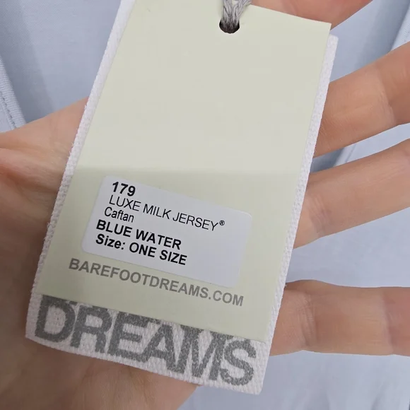 barefoot dreams lux milk jersey caftan grey tunic dress one size - Picture 5 of 7